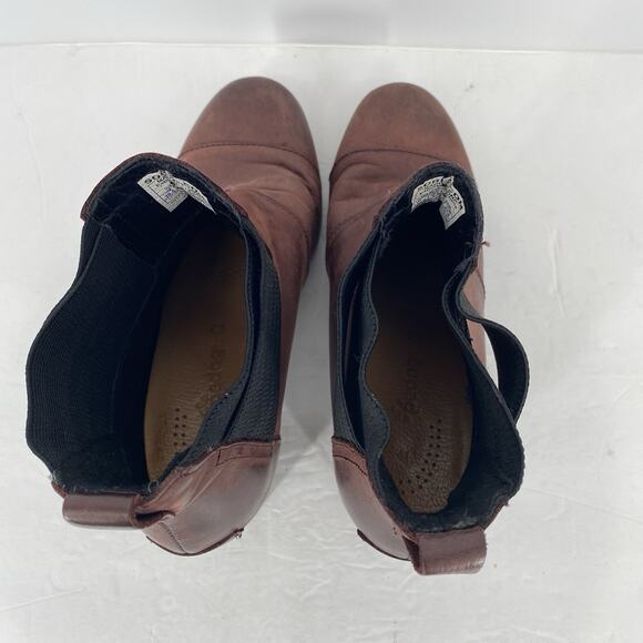 Sorel Addington Chelsea Red Nubuck Waterproof Leather Ankle Boots Women's 10.5 - Picture 4 of 10